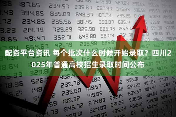 配资平台资讯 每个批次什么时候开始录取？四川2025年普通高校招生录取时间公布